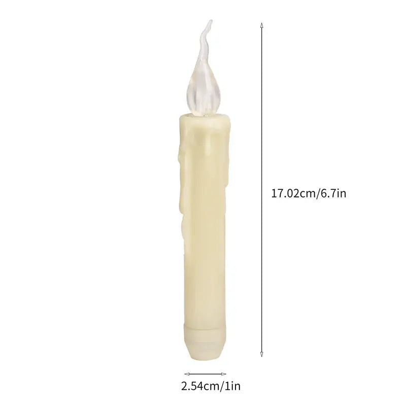 6pcs LED Long Stick Electronic Fake Candle Decoration
