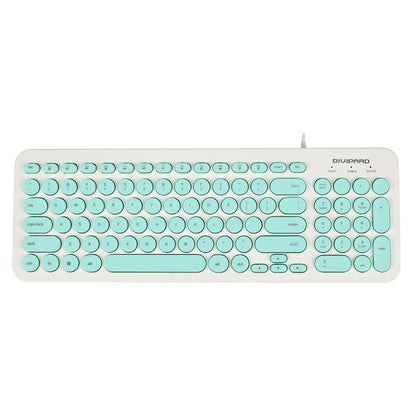 D520 Silent Wired Esports Keyboard USB Ultra Thin 104 Key Business Office Retro Punk Computer Gaming Keyboard eprolo