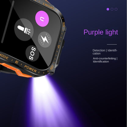 KT79 smartwatch 3ATM waterproof heart rate blood pressure outdoor flashlight three proof sports Bluetooth call