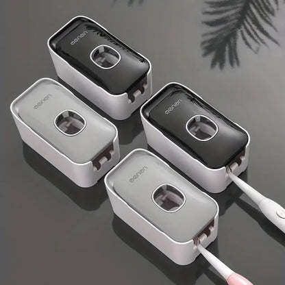 Wall-Mounted Toothbrush Holder and Toothpaste Squeezer Set
