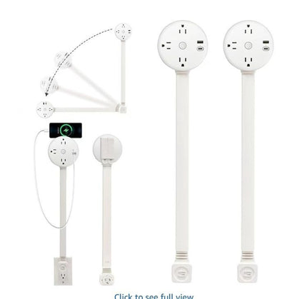 Power socket sofa bedside table extender