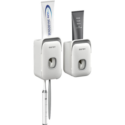 Wall-Mounted Toothbrush Holder and Toothpaste Squeezer Set