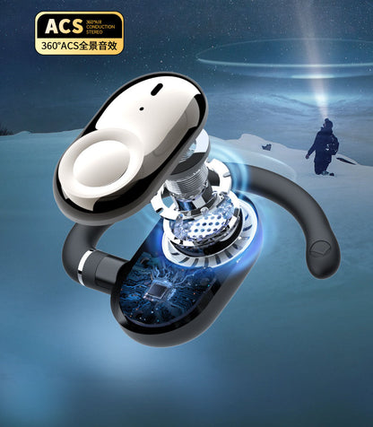 JM18 Bluetooth earphones wireless stereo OWS dual axis rotating hanging ear earphones