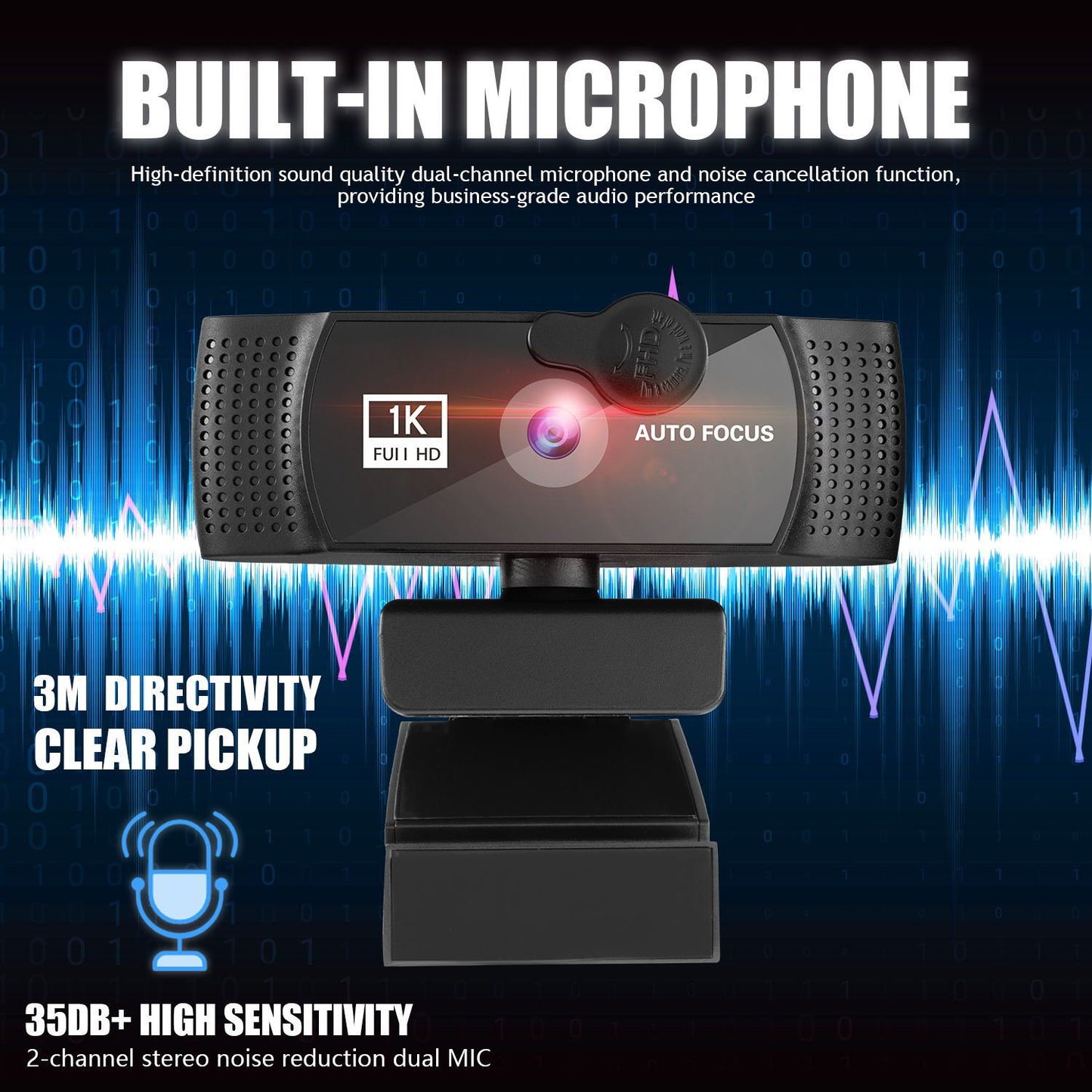4K Auto Focus Beauty Computer Camera with 1080p Output