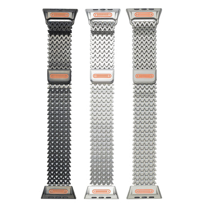 Suitable for Apple Watch stainless steel strap iWatch Ultra W-shaped magnetic metal strap