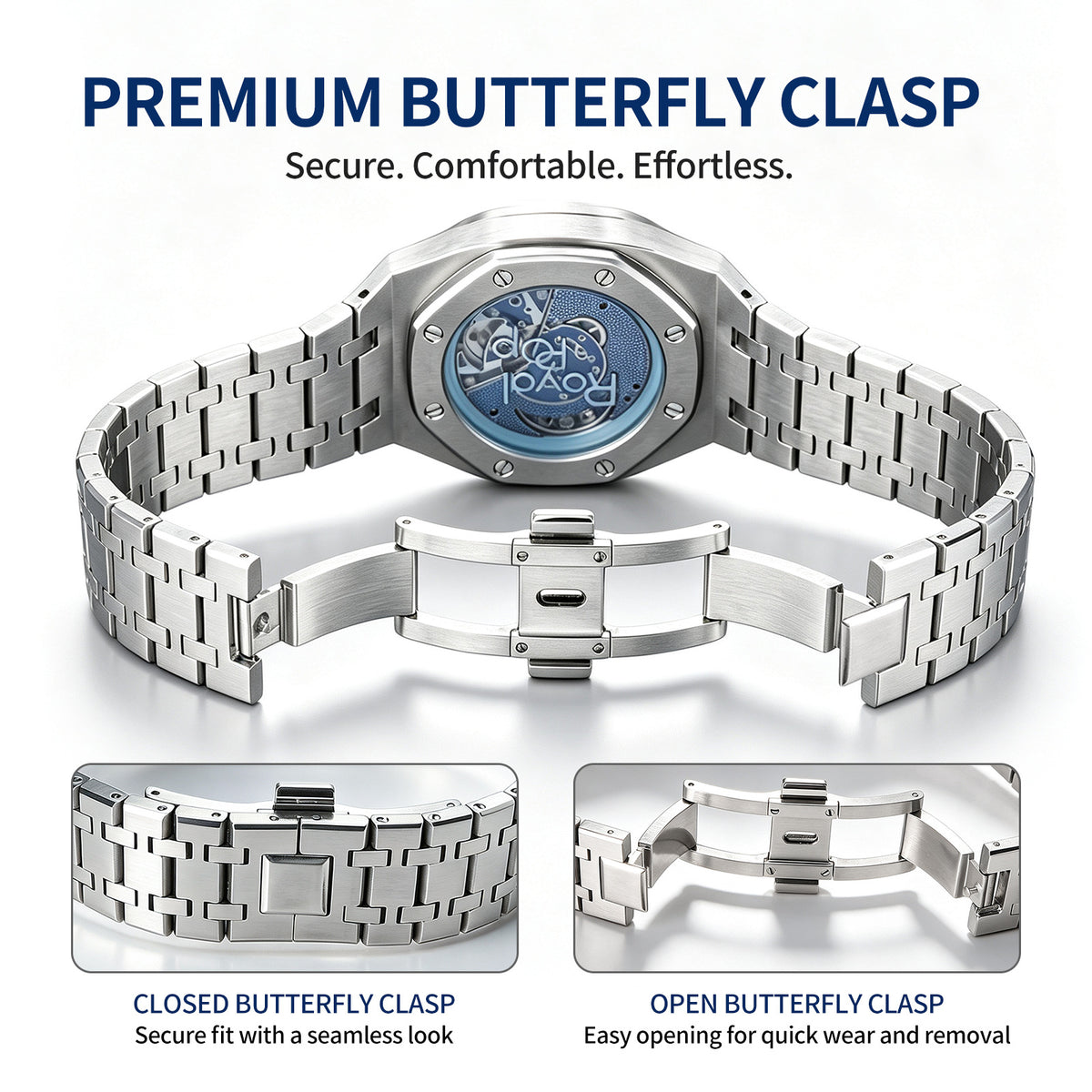 Stainless Steel Modified Case with Royal Pop Metal Modified Case and Strap eprolo