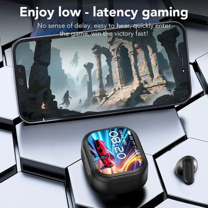 Wireless Bluetooth Earphones with LCD Color Screen, ANC Noise Cancelling, Low Power Consumption, Bluetooth 5.4, Sport Bluetooth Earphones