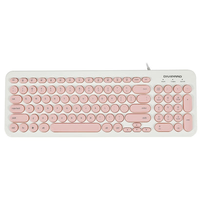 D520 Silent Wired Esports Keyboard USB Ultra Thin 104 Key Business Office Retro Punk Computer Gaming Keyboard eprolo