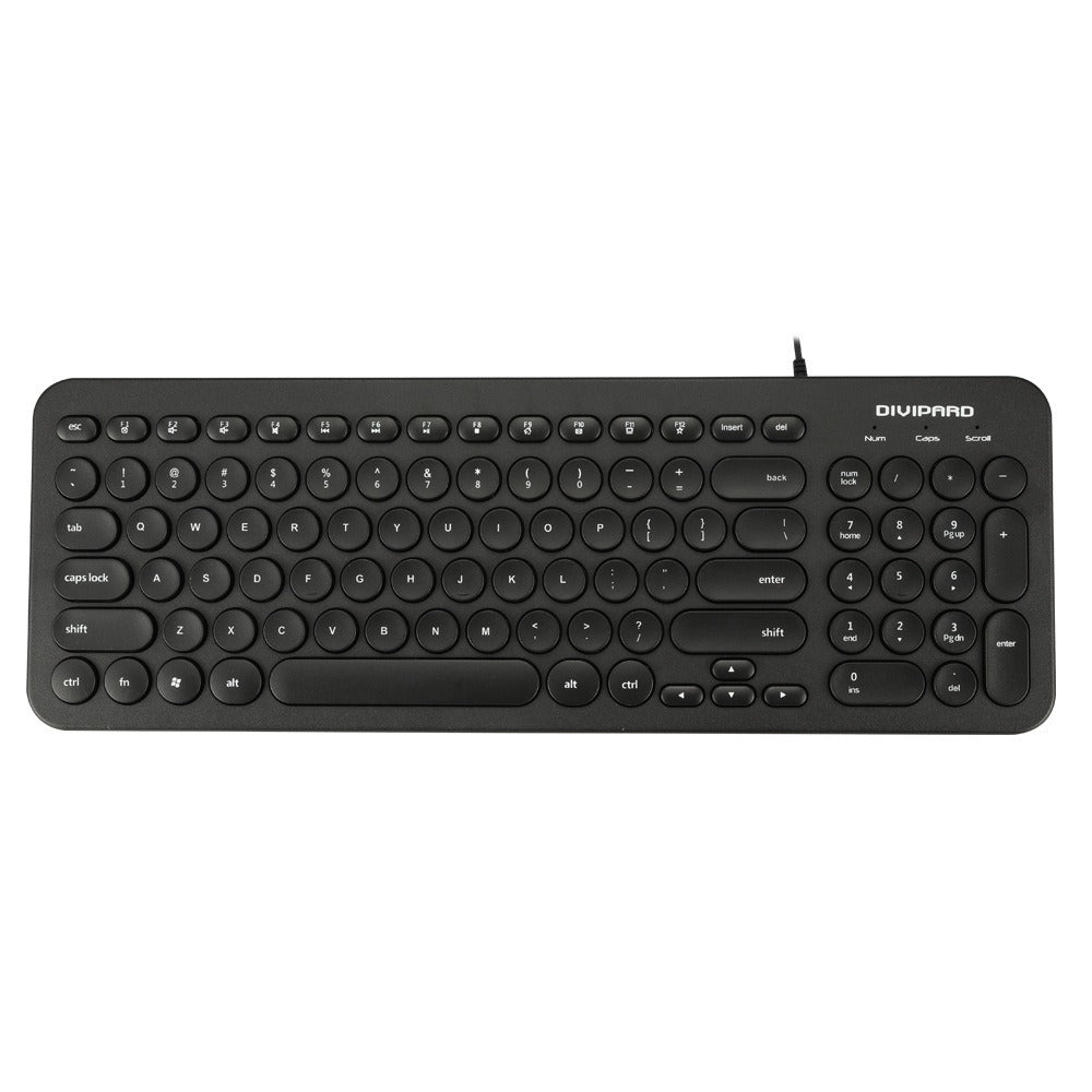 D520 Silent Wired Esports Keyboard USB Ultra Thin 104 Key Business Office Retro Punk Computer Gaming Keyboard eprolo
