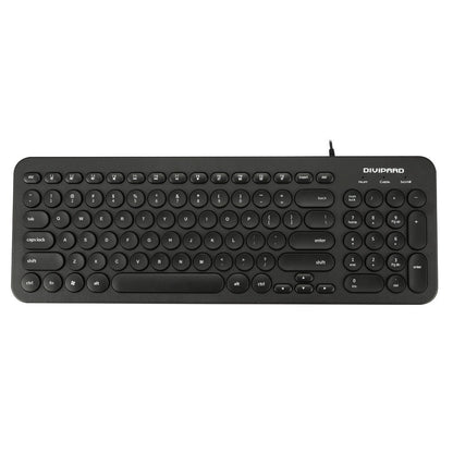 D520 Silent Wired Esports Keyboard USB Ultra Thin 104 Key Business Office Retro Punk Computer Gaming Keyboard eprolo