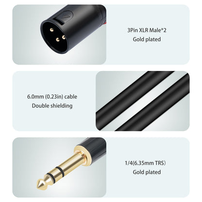 1/4 TRS stereo 6.35 rpm dual card Nong Gong XLR 1/2 mixing console connection cable