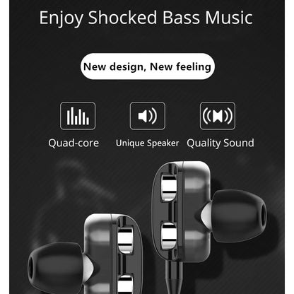 Olhveitra 3.5mm In Ear Earphones Wired Headset Gamer For Computer iPhone Samsung Xiaomi Dual Drive Stereo Sport Earbuds With Mic