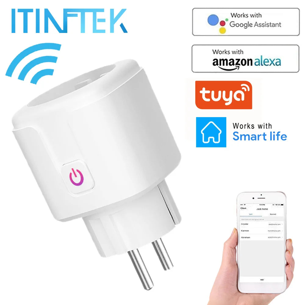 WiFi Smart Plug EU US UK Adaptor Wireless Remote Voice Control Power Energy Monitor Outlet Timer Socket for Alexa Google Home eprolo