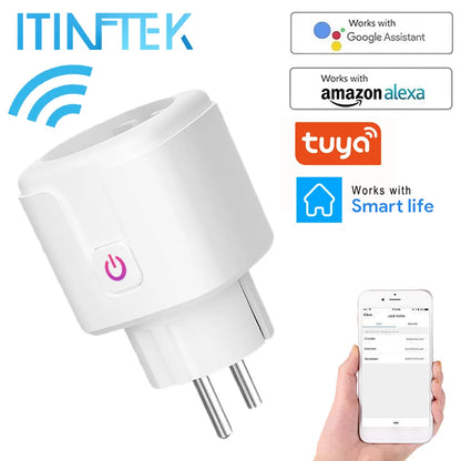 WiFi Smart Plug EU US UK Adaptor Wireless Remote Voice Control Power Energy Monitor Outlet Timer Socket for Alexa Google Home eprolo