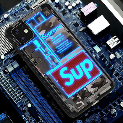 iPhone 11 Pro Max Glass Case with Sound Control Light