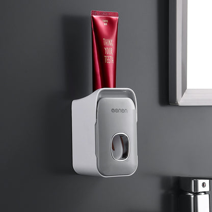 Wall-Mounted Toothbrush Holder and Toothpaste Squeezer Set