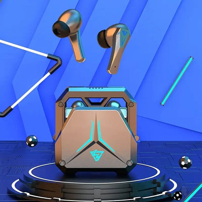Mecha Style Wireless Gaming Headset with HiFi Sound