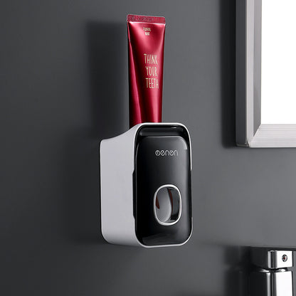 Wall-Mounted Toothbrush Holder and Toothpaste Squeezer Set