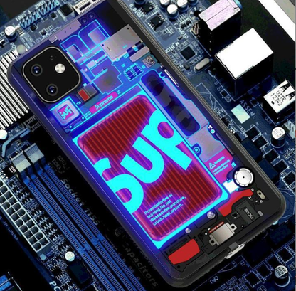 iPhone 11 Pro Max Glass Case with Sound Control Light